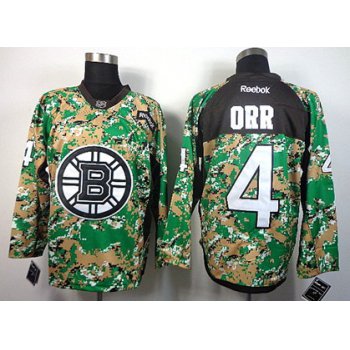 Boston Bruins #4 Bobby Orr 2014 Camo Jersey