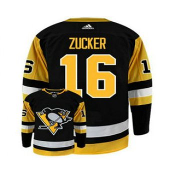 Men's Pittsburgh Penguins #16 Jason Zucker Black Adidas Stitched NHL Jersey