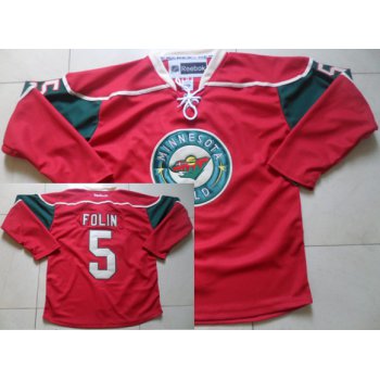 Minnesota Wild #5 Christian Folin Red Jersey