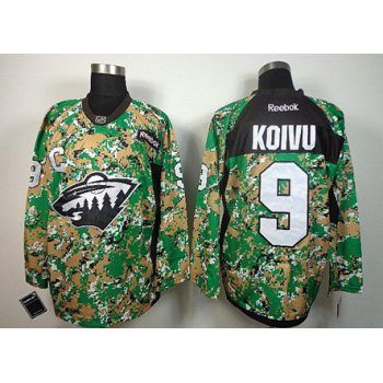 Minnesota Wild #9 Mikko Koivu 2014 Camo Jersey