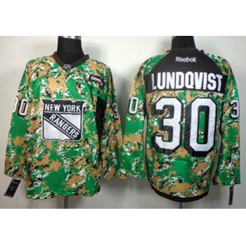 New York Rangers #30 Henrik Lundqvist 2014 Camo Jersey