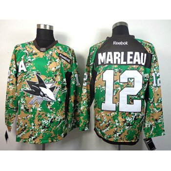 San Jose Sharks #12 Patrick Marleau 2014 Camo Jersey