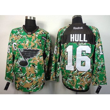 St. Louis Blues #16 Brett Hull 2014 Camo Jersey