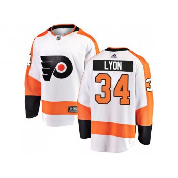 Adidas Philadelphia Flyers #34 Alex Lyon Away Fanatics WhiteJersey