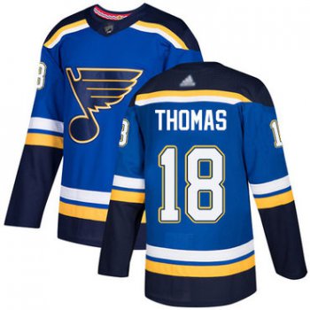 Blues #18 Robert Thomas Blue Home Authentic Stitched Hockey Jersey