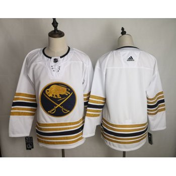 Men's Buffalo Sabres Blank White 50th anniversary Adidas Jersey