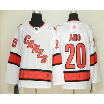 Men's Carolina Hurricanes #20 Sebastian Aho White NEW 2019 Adidas Stitched NHL Jersey