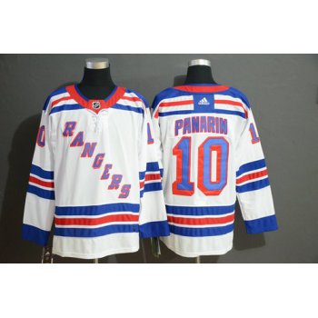 Men's New York Rangers 10 Artemi Panarin White Adidas Jersey