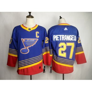 Men's St. Louis Blues 27 Alex Pietrangelo Blue Adidas Jersey