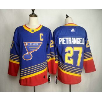 Men's St. Louis Blues #27 Alex Pietrangelo Blue Adidas Stitched NHL Throwback Jersey