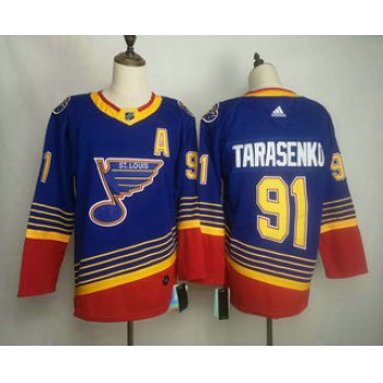 Men's St. Louis Blues #91 Vladimir Tarasenko Blue Adidas Stitched NHL Throwback Jersey