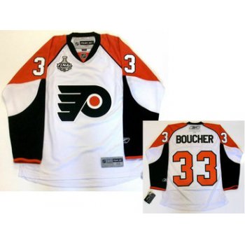 Philadelphia Flyers #33 Brian Boucher 2009-10 Stanley Cup Finals Game White Jersey