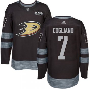 Adidas Ducks #7 Andrew Cogliano Black 1917-2017 100th Anniversary Stitched NHL Jersey