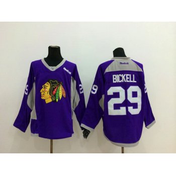 Chicago Blackhawks #29 Bryan Bickell 2014 Training Purple Jersey