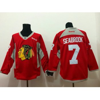 Chicago Blackhawks #7 Brent Seabrook 2014 Training Red Jersey