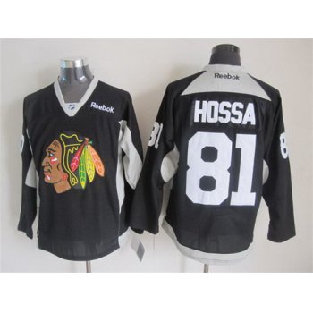 Chicago Blackhawks #81 Marian Hossa 2014 Training Black Jersey