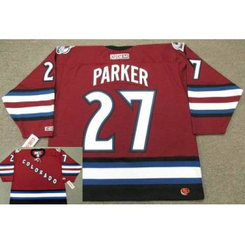 Colorado Avalanche #27 SCOTT PARKER 2002 CCM Throwback Alternate NHL Hockey Jersey