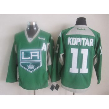 Los Angeles Kings #11 Anze Kopitar 2014 Training Green Jersey