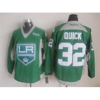 Los Angeles Kings #32 Jonathan Quick 2014 Training Green Jersey