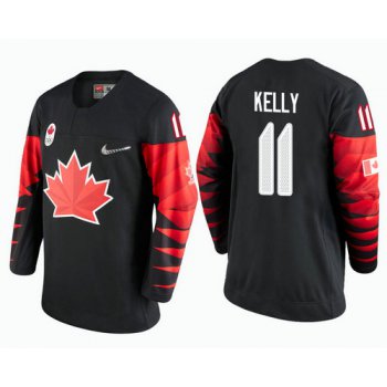 Men Canada Team #11 Chris Kelly Black 2018 Winter Olympics Jersey