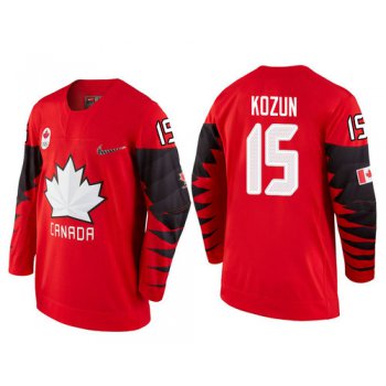 Men Canada Team #15 Brandon Kozun Red 2018 Winter Olympics Jersey