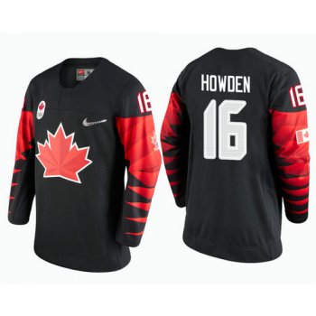 Men Canada Team #16 Quinton Howden Black 2018 Winter Olympics Jersey