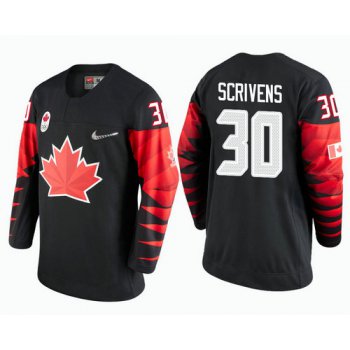 Men Canada Team #30 Ben Scrivens Black 2018 Winter Olympics Jersey