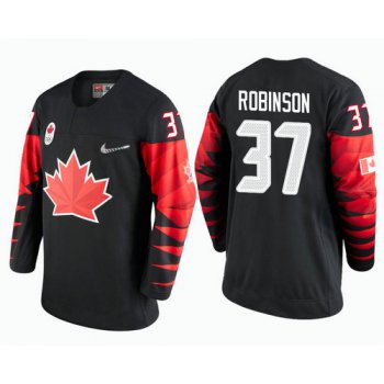 Men Canada Team #37 Mat Robinson Black 2018 Winter Olympics Jersey