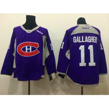 Montreal Canadiens #11 Brendan Gallagher 2014 Training Purple Jersey