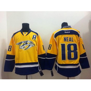 Nashville Predators #18 James Neal Yellow Jersey