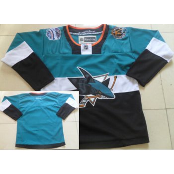 San Jose Sharks Blank 2015 Stadium Series Blue/Black Jersey