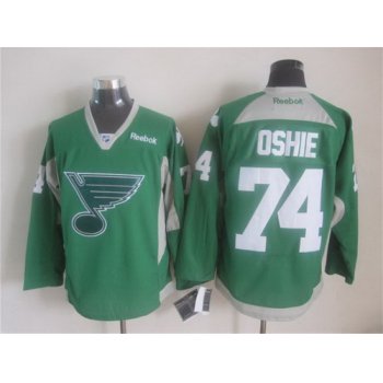 St. Louis Blues #74 T.J. Oshie 2014 Training Green Jersey