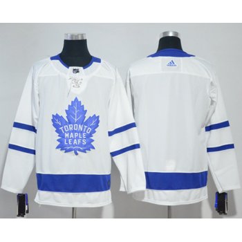 Adidas Maple Leafs Blank White Road Authentic Stitched NHL Jersey