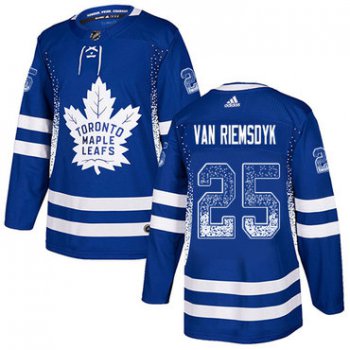 Adidas Toronto Maple Leafs #25 James Van Riemsdyk Blue Home Authentic Drift Fashion Stitched NHL Jersey