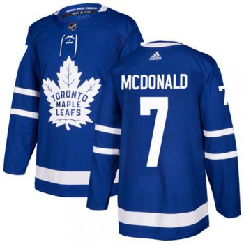 Adidas Toronto Maple Leafs #7 Lanny McDonald Blue Home Authentic Stitched NHL Jersey