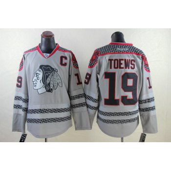 Chicago Blackhawks #19 Jonathan Toews Charcoal Gray Jersey