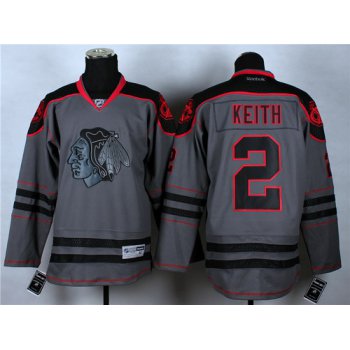 Chicago Blackhawks #2 Duncan Keith Charcoal Gray Jersey