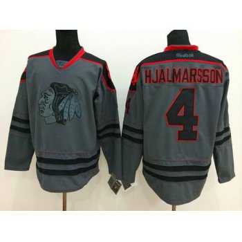 Chicago Blackhawks #4 Niklas Hjalmarsson Charcoal Gray Jersey