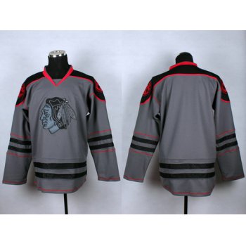 Chicago Blackhawks Blank Charcoal Gray Jersey