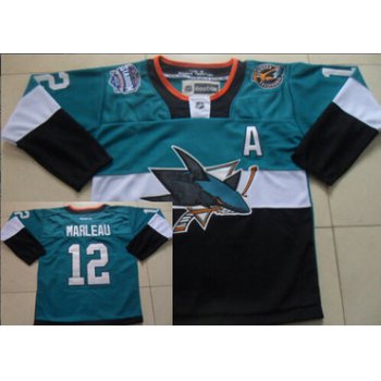 San Jose Sharks #12 Patrick Marleau 2015 Stadium Series Blue/Black Jersey