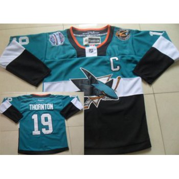 San Jose Sharks #19 Joe Thornton 2015 Stadium Series Blue/Black Jersey