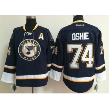 St. Louis Blues #74 T.J. Oshie Navy Blue Third Jersey