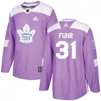 Adidas Maple Leafs #31 Grant Fuhr Purple Authentic Fights Cancer Stitched NHL Jersey