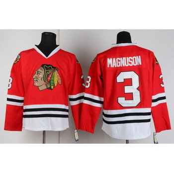 Chicago Blackhawks #3 Keith Magnuson Red Throwback CCM Jersey