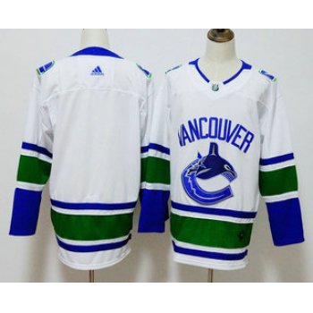 Men's Vancouver Canucks Blank White 2017-2018 Hockey Stitched NHL Jersey