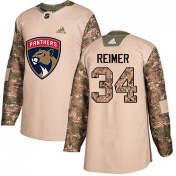 Adidas Panthers #34 James Reimer Camo Authentic 2017 Veterans Day Stitched NHL Jersey