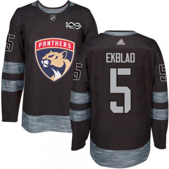 Adidas Panthers #5 Aaron Ekblad Black 1917-2017 100th Anniversary Stitched NHL Jersey