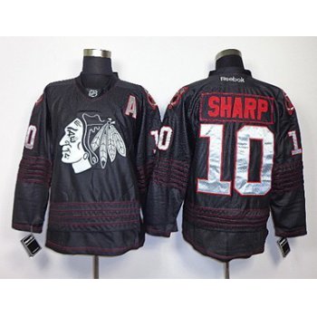 Chicago Blackhawks #10 Patrick Sharp Black Ice Jersey