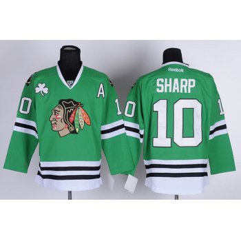 Chicago Blackhawks #10 Patrick Sharp Green Jersey