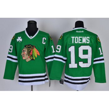 Chicago Blackhawks #19 Jonathan Towes Green jersey